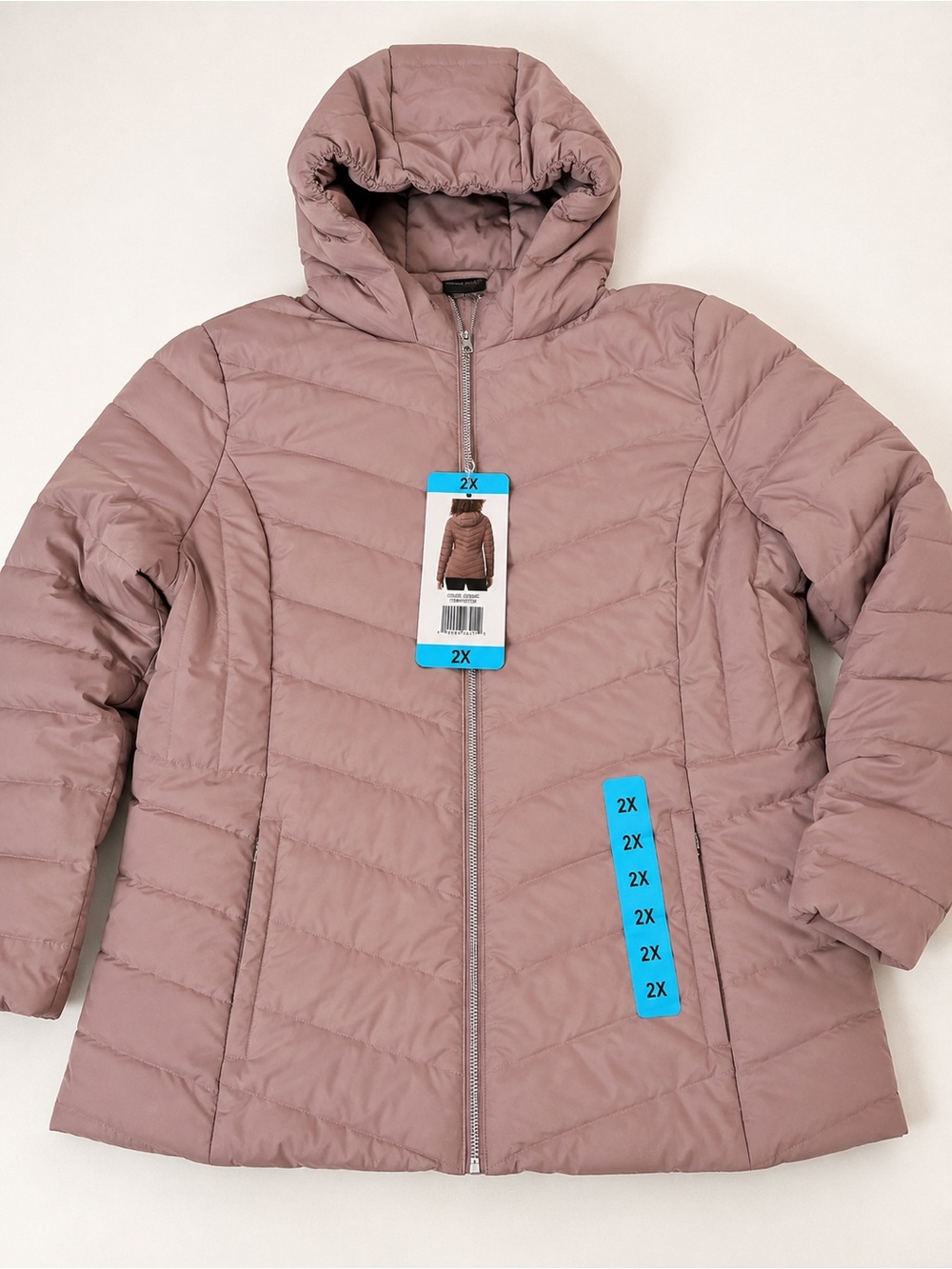 NWT 32 Degrees Heat Quilted Hooded Puffer Jacket in Rose - Picture 5 of 5